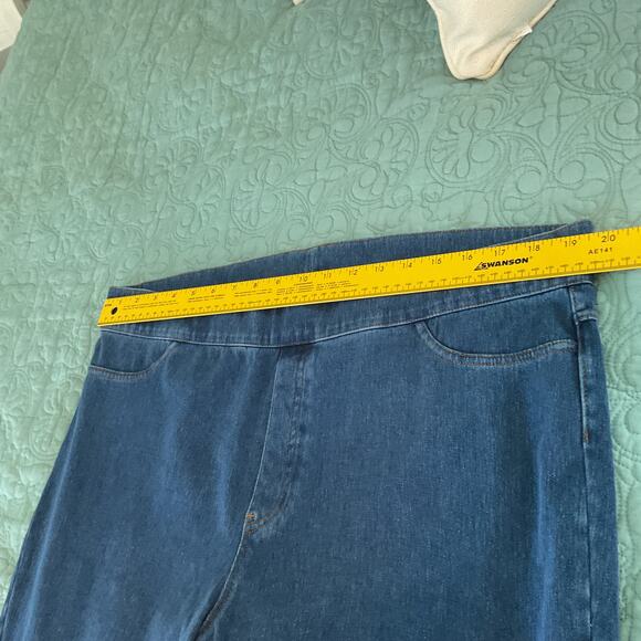 Hue Womens Stretch Medium Wash Denim Style Leggings Jeggings Size 2XL - Picture 7 of 11